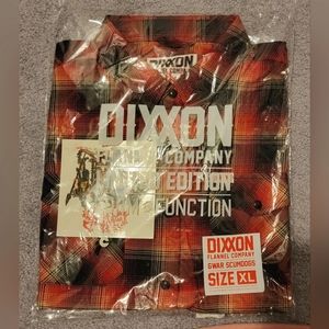 Dixxon GWAR Scumdogs Flannel women's XL Red, black, tan plaid NWT